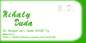 mihaly duda business card